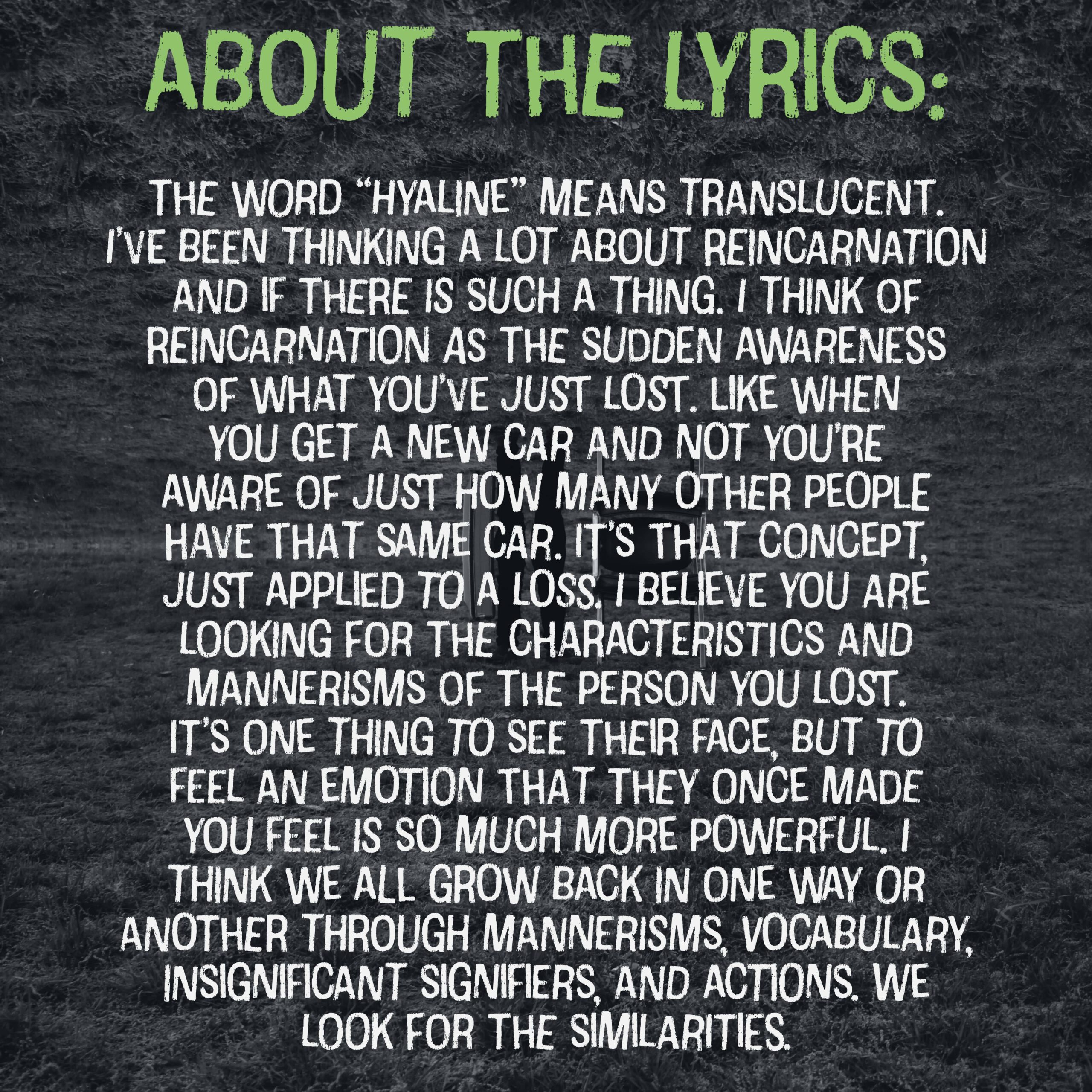 hyaline about the lyrics hyaline about the lyrics